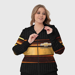 Женский 3D-костюм Chevrolet auto abstract, цвет: 3D-черный — фото 2