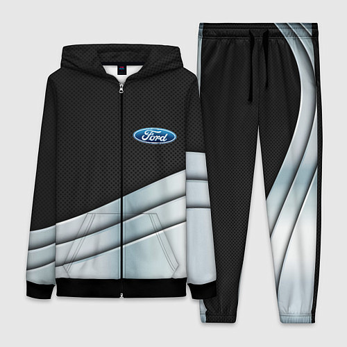 Женский костюм FORD metal texture / 3D-Черный – фото 1