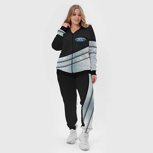 Женский костюм FORD metal texture / 3D-Черный – фото 4