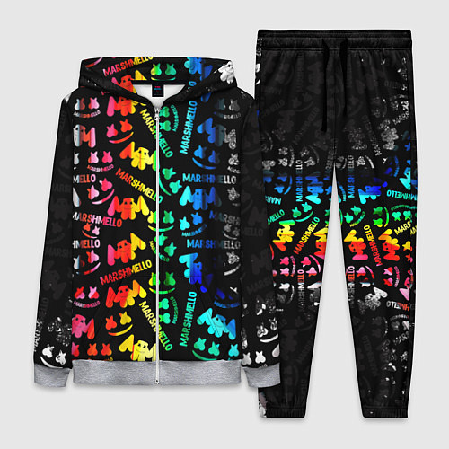 Женский костюм Marshmello neon color / 3D-Меланж – фото 1