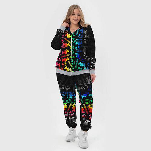 Женский костюм Marshmello neon color / 3D-Меланж – фото 4