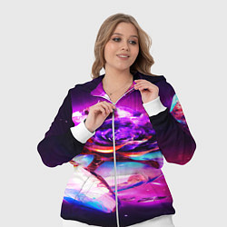 Женский 3D-костюм Неоновые абстракция краски, цвет: 3D-белый — фото 2