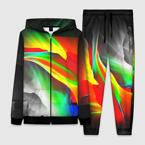 Женский костюм Текстура краски / 3D-Черный – фото 1