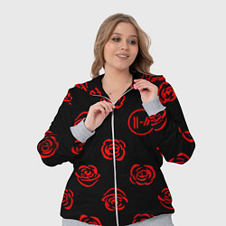 Женский 3D-костюм Twenty one pilots rose pattern, цвет: 3D-меланж — фото 2