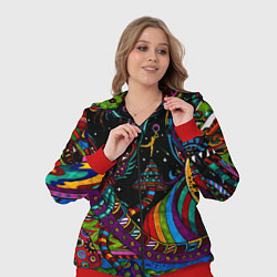 Женский 3D-костюм Оптический узор девушка, цвет: 3D-красный — фото 2