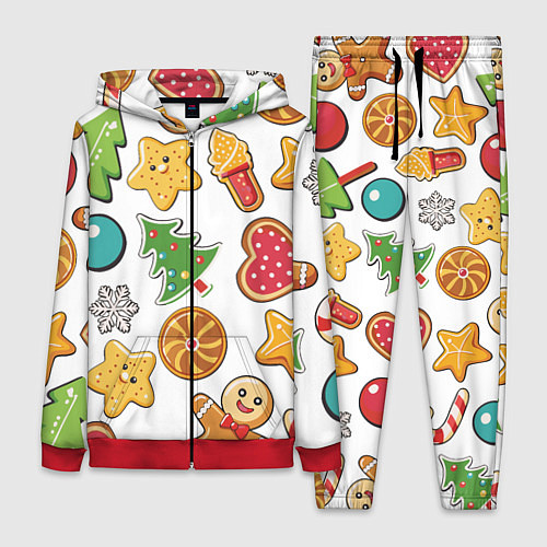 Женский костюм Новогодние сладости / 3D-Красный – фото 1