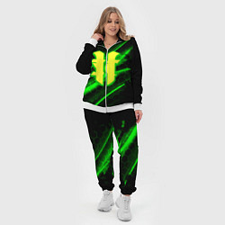Женский 3D-костюм Starcraft 2 кислотные соты линии, цвет: 3D-белый — фото 2