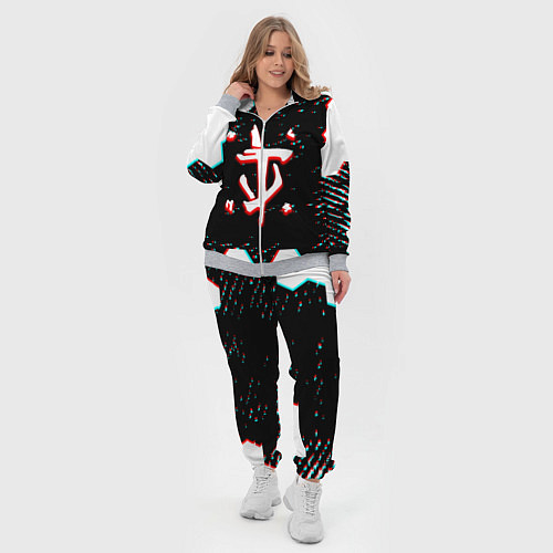 Женский костюм Doom hexagon glitch color / 3D-Меланж – фото 4