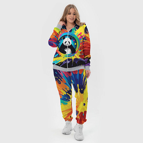 Женский костюм Панда на фоне взрыва красок / 3D-Меланж – фото 4