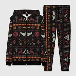 Женский 3D-костюм Новогодний паттерн - Гарри Поттер, цвет: 3D-черный