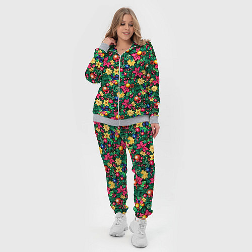 Женский костюм Ёлочные шары и остролистный падуб / 3D-Меланж – фото 4