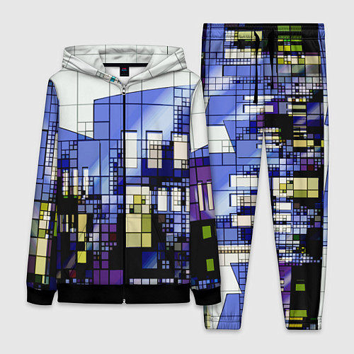 Женский костюм Городской пейзаж / 3D-Черный – фото 1