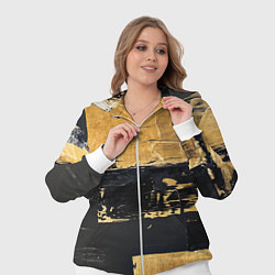 Женский 3D-костюм Абстракция черная и коричневая краска, цвет: 3D-белый — фото 2