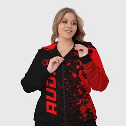 Женский 3D-костюм Audi - red gradient по-вертикали, цвет: 3D-черный — фото 2