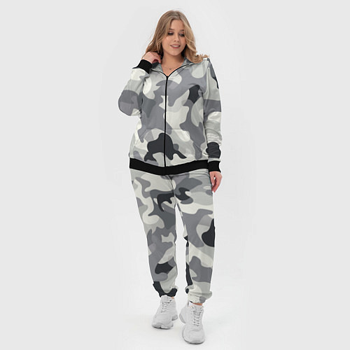 Женский костюм Бело-серый камуфляж / 3D-Черный – фото 4
