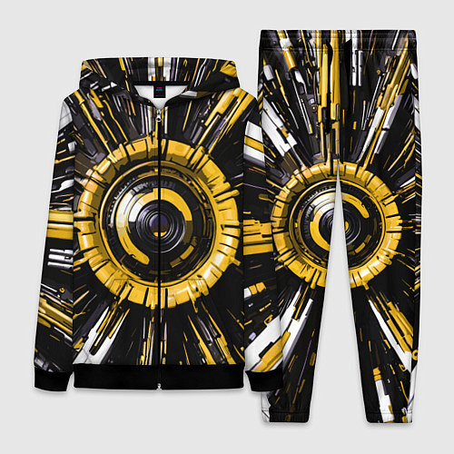 Женский костюм Чёрно-жёлтая сфера киберпанк / 3D-Черный – фото 1