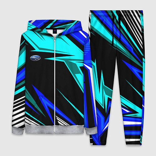 Женский костюм Субару - синий спорт / 3D-Меланж – фото 1