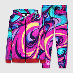 Женский костюм Сине-розовый узор