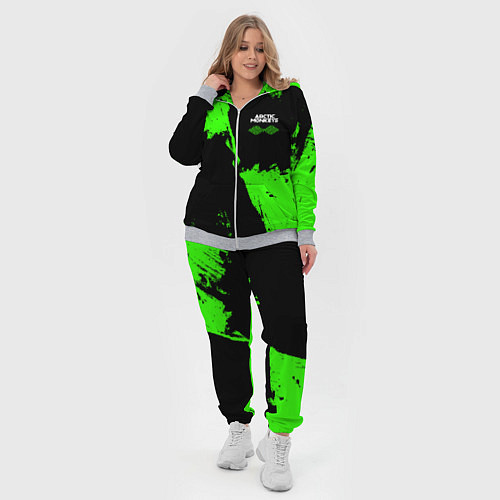 Женский костюм Arctic Monkeys - Зеленые брызги / 3D-Меланж – фото 4