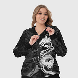 Женский 3D-костюм Белый трайбл дракон, цвет: 3D-черный — фото 2