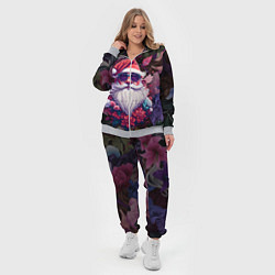 Женский 3D-костюм Дед мороз в цветах, цвет: 3D-меланж — фото 2