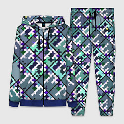Женский костюм Бирюзовый абстрактный паттерн