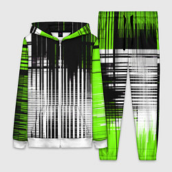Женский костюм Зелёно-чёрный гранж на белом фоне