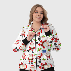 Женский 3D-костюм Дед мороз веселится паттерн, цвет: 3D-черный — фото 2