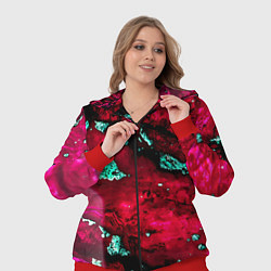 Женский 3D-костюм Абстракция красно-голубая, цвет: 3D-красный — фото 2