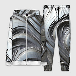 Женский костюм Полированный серебряный металл