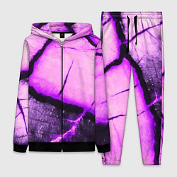 Женский костюм Трещины на абстрактном фиолетовом фоне