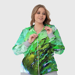 Женский 3D-костюм Зелёная абстракция, цвет: 3D-меланж — фото 2