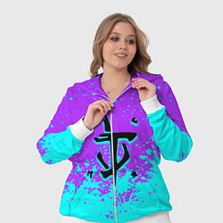 Женский 3D-костюм Doom краски неон лого, цвет: 3D-белый — фото 2