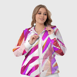 Женский 3D-костюм Бело-розовая абстракция, цвет: 3D-белый — фото 2