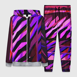 Женский 3D-костюм Фиолетово -чёрная абстракция, цвет: 3D-меланж