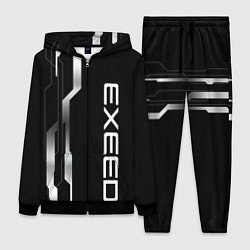 Женский 3D-костюм Exeed - металлические полосы, цвет: 3D-черный