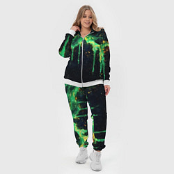 Женский 3D-костюм Зеленая кислота, цвет: 3D-белый — фото 2