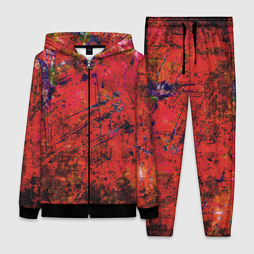 Женский костюм Абстракция - dark red grunge / 3D-Черный – фото 1
