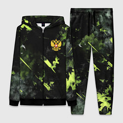 Женский 3D-костюм Зеленая краска в виде камуфляжа, цвет: 3D-черный