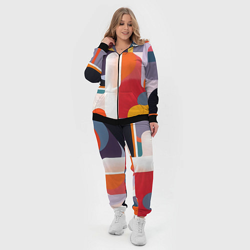 Женский костюм Абстракция из фигур и линий / 3D-Черный – фото 4