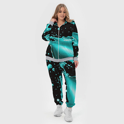 Женский костюм Разрыв голубой краски / 3D-Меланж – фото 4