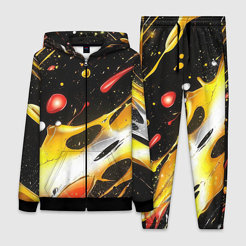 Женский костюм Текстура краска / 3D-Черный – фото 1