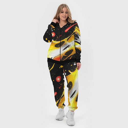 Женский костюм Текстура краска / 3D-Черный – фото 4