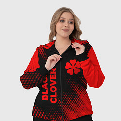 Женский 3D-костюм Black Clover - red gradient вертикально, цвет: 3D-черный — фото 2