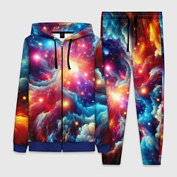 Женский 3D-костюм Colorfull neon space clouds - ai art fantasy, цвет: 3D-синий