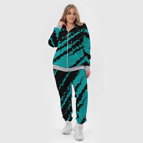 Женский костюм The color is black and light blue / 3D-Меланж – фото 4