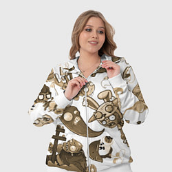 Женский 3D-костюм Растения против зомби в бежевых тонах, цвет: 3D-белый — фото 2