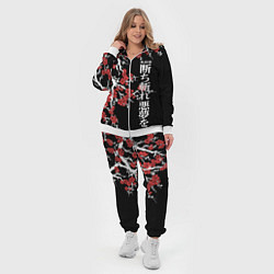 Женский 3D-костюм Корпус бойни демонов - цветущая сакура, цвет: 3D-белый — фото 2