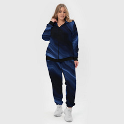 Женский 3D-костюм Тёмный синий абстракция дымчатый, цвет: 3D-черный — фото 2