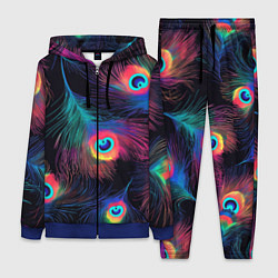 Женский 3D-костюм Павлиньи перья - разные оттенки, цвет: 3D-синий